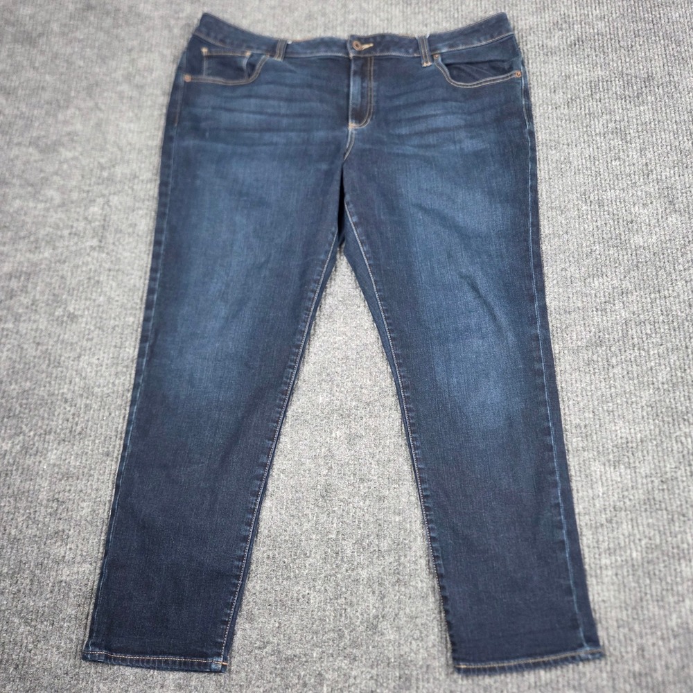 Lucky Brand Ginger Skinny Jeans Womens 18W Dark Wash Denim Slim Leg 26474